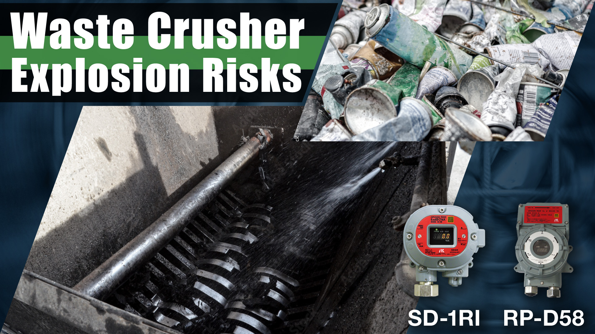 Prevention from Explosions Inside Crushers @ Waste Facilities – Gas Detection System for Safe Workplace Environment